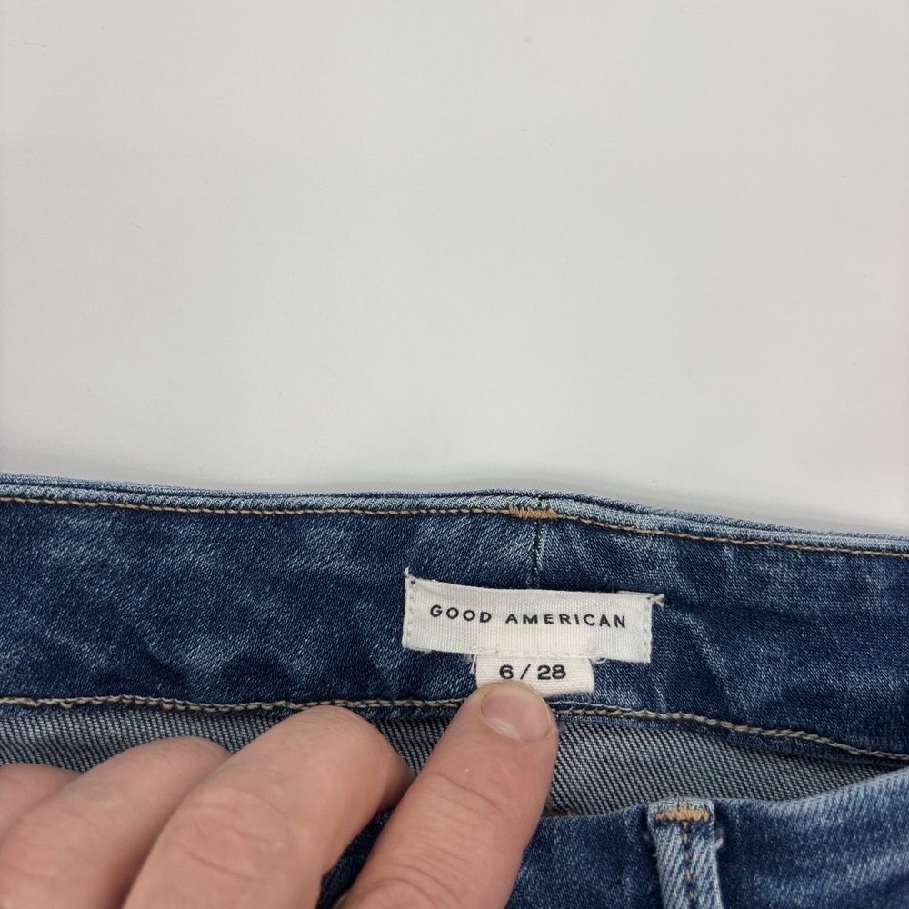 Good American Good Leg Straight Leg Jeans Women's Size 6/28 Blue Denim - Picture 3 of 7